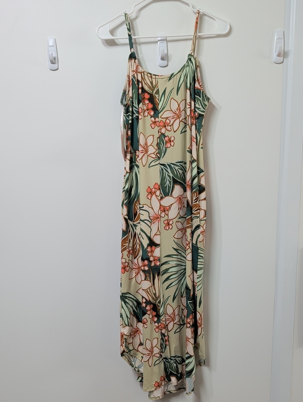 Linea Donatella Tropical Print Asymmetrical Maxi Dress Size Medium - Picture 5 of 7
